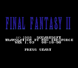 Final Fantasy II - Demonic Pandemonium Title Screen